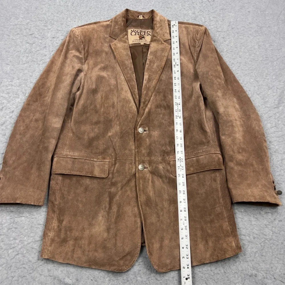 Madison Creek Outfitters Suede‎ Blazer Mens 44L Brown Leather Western Jacket